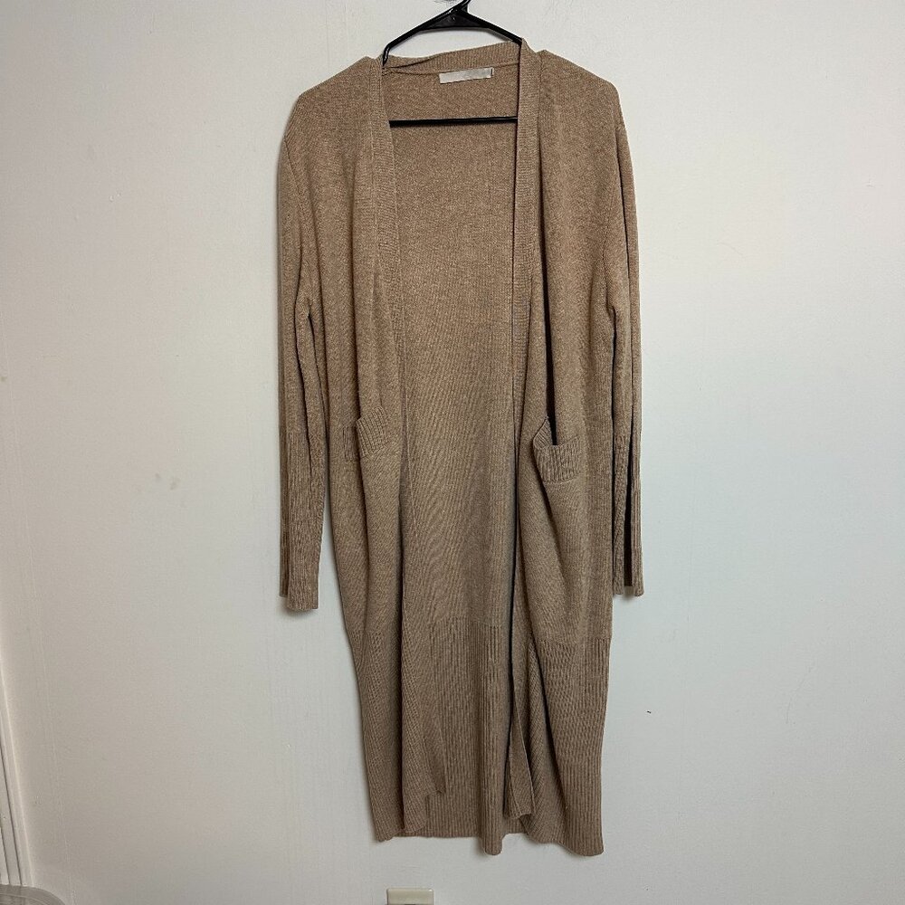 One Grey Day Revolve Tan Open Long Cardigan Size S